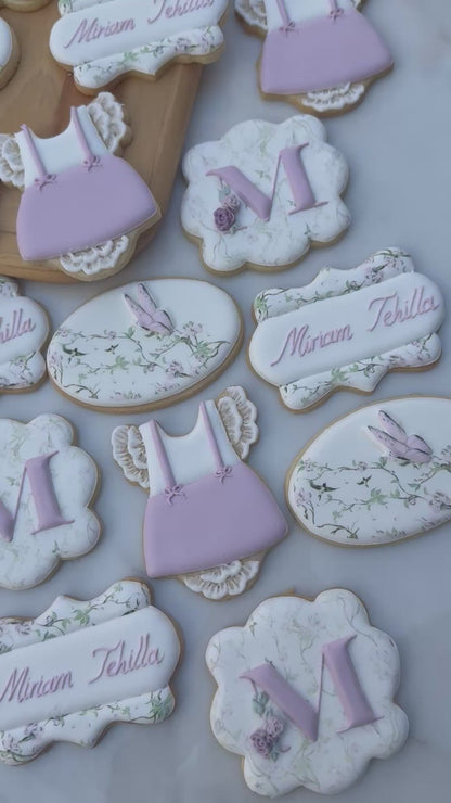 Floral butterfly enchanted cookie set