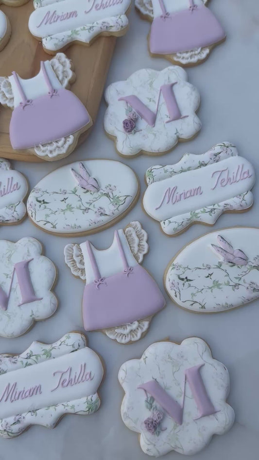 Floral butterfly enchanted cookie set