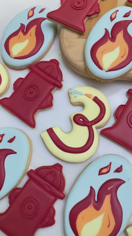 Fire theme Birthday cookies/ 2 dozen